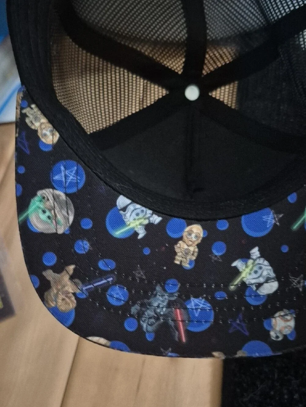 Kids Black Star Wars Character Trucker Hat